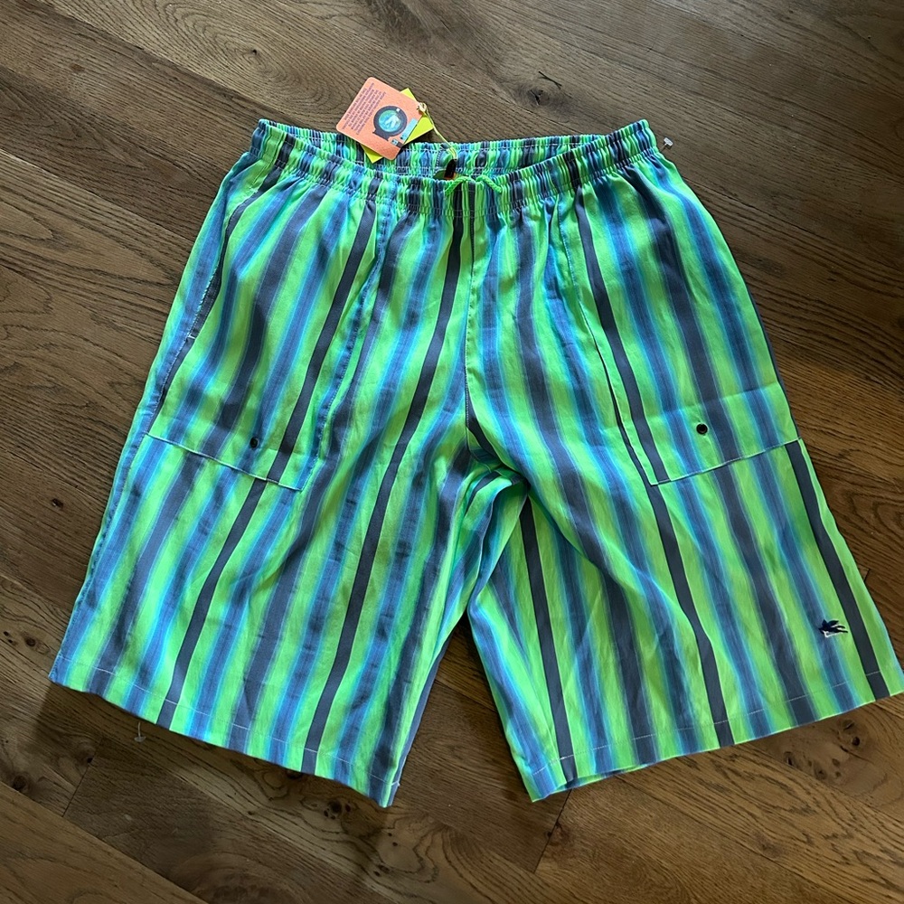 NWT Etro Swim Trunks, XXL striped